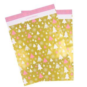 10 Large 14x19 Poly Mailers Winter Holiday Trees